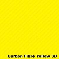 Autotecnica Yellow Carbon Fibre 3D Vinyl Car Wrap 152x152cm A25199