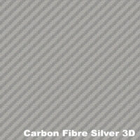 Autotecnica Silver Carbon Fibre 3D Vinyl Car Wrap 213cm x 20cm A26199s