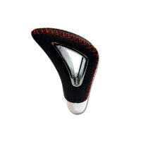 Autotecnica New Generation Black Leather With Red Stitching Gear Knob A40R