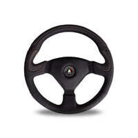 Autotecnica Racer Pro Leather Steering Wheel - Black SW1041BK