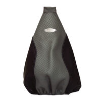 Autotecnica Genuine Leather Gear Shift Boot Cover Grey & Black 0304