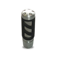 Autotecnica Aluminium & Black Leather Mesh Slim Gear Shift Knob 0402