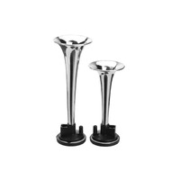 Autotecnica Twin Tone Chrome Air Horns 12v Universal 20-08M