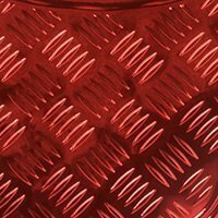 CHEQUER PLATE FLEXIBLE RED