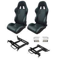 Autotecnica Nissan Skyline R33 Comfort PU Leather Seat & Rails Combo
