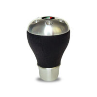 Autotecnica Silver Bottom & Black Leather Gear Shift Knob A102