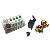 Autotecnica Switch Panel Universal (4 Switch - 4 Light) Silver ADS8331SL
