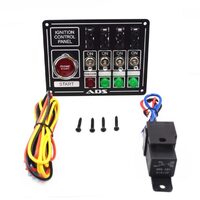 Autotecnica Switch Panel Universal (4 Switch - 4 Light - 4 Fuse) Black ADS8332