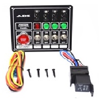 Autotecnica Switch Panel Universal (4 Light - 4 Switch - 4 Fuse) Black ADS8354