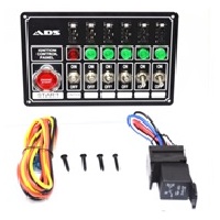 Autotecnica Switch Panel Universal (6 Light - 6 Switch -6 Fuse) Black ADS8356