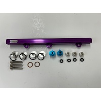 FUEL RAIL MITSUBISHI EVO SERIES 1 2 3 BILLET ALUMINIUM COMPLETE WITH FITTING KIT