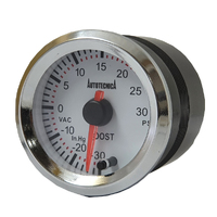 Autotecnica Turbo Boost Gauge -30 - +30psi White/Chrome 52mm G6143G7W