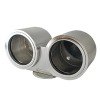 Billet Aluminium Twin Gauge Holder Cups / Pod - Silver