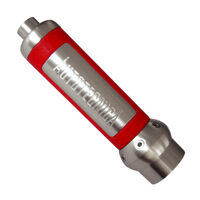 Autotecnica Brushed Aluminium & Leather Handbrake Lever Cover Red HB2301R