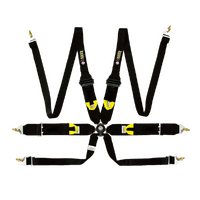 (FIA) Autotecnica (HANS) 6-Point Racing Harness Quick Release RCU-1003HBK