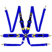  (FIA) Autotecnica (HANS) 6-Point Racing Harness Quick Release (Blue) RCU-1003HBU