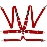 (FIA)(HANS) 6-Point Racing Harness Quick Release (RED)