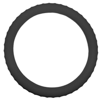 Fluro Silicone Steering Wheel Covers - Black