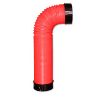 Autotecnica Flexible Air Intake Pipe 3" 100cm Long - Red SILR