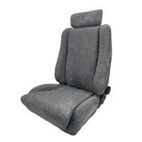 Autotecnica Sport Seat Grey Striped Includes Lumbar Support & Twin Adjusters SP88GS