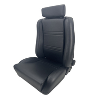 Autotecnica Sport Seat Black Leather Look w/ Twin Adjusters SP88LBK