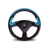 Racer Pro Leather Steering Wheel - Blue