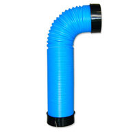 Autotecnica Flexible Air Intake Pipe 3" 100cm Long - Blue silbl